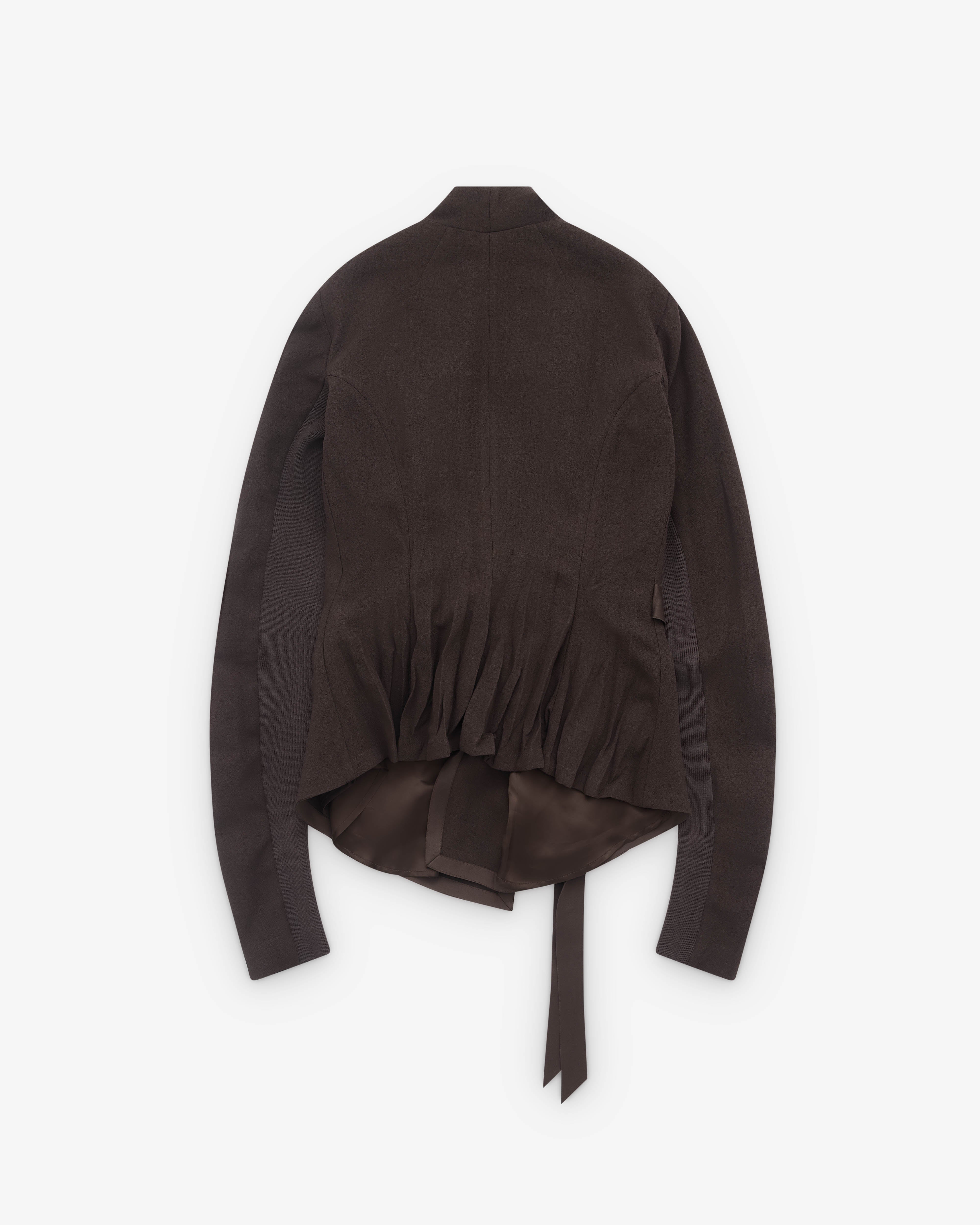Rick Owens: Women's Wrap Woven Jacket (Dark Dust) | Dover Street