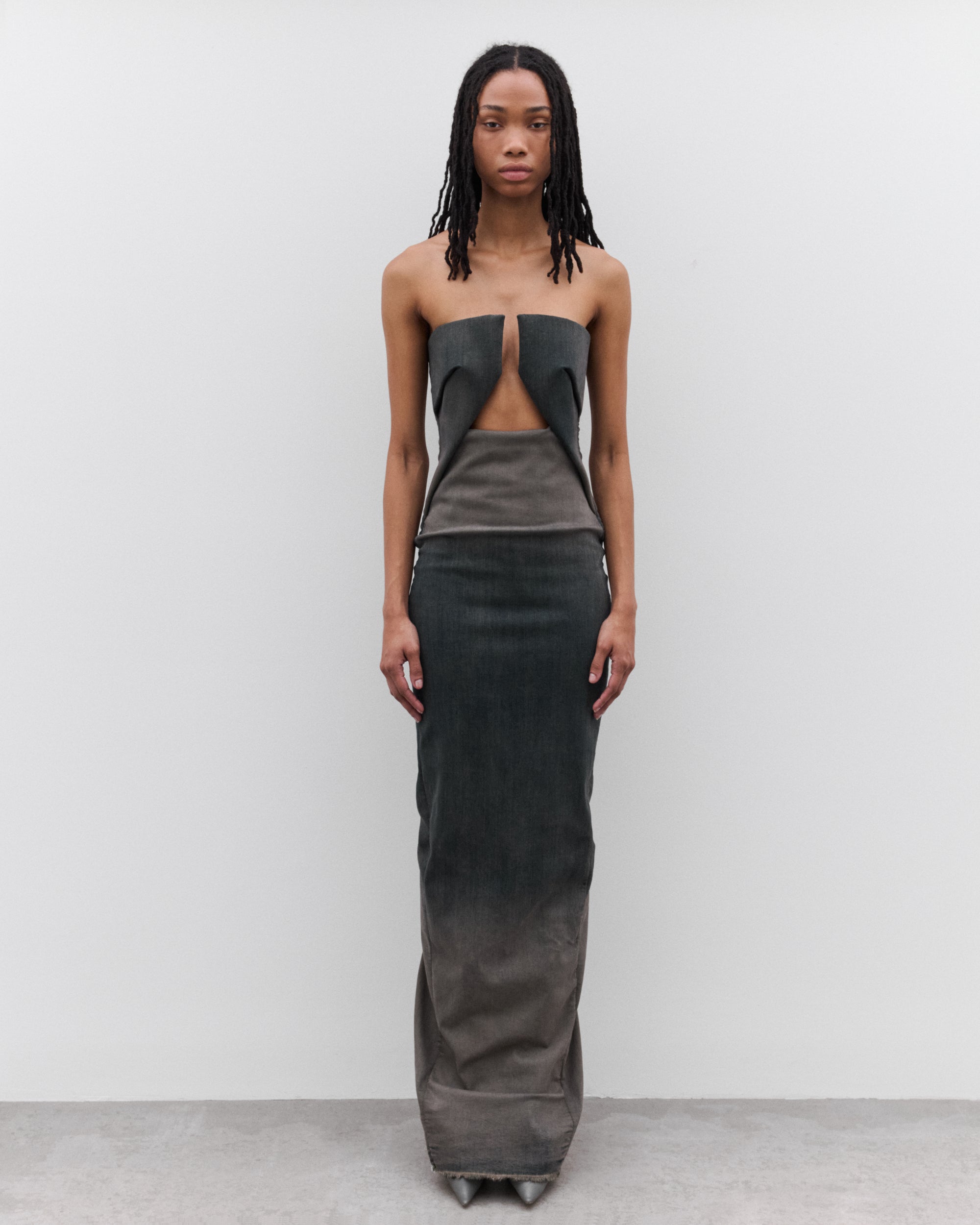 Rick Owens: Women's Denim Prong Dress (Dark Dust) | Dover Street Market London Rick Owens: Women's Denim Prong Dress (Dark Dust) | Dover Street Market London