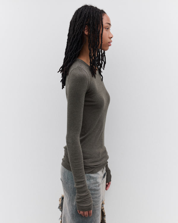 Rick Owens - Women’s Rib LS T-Shirt  - (Bosco)