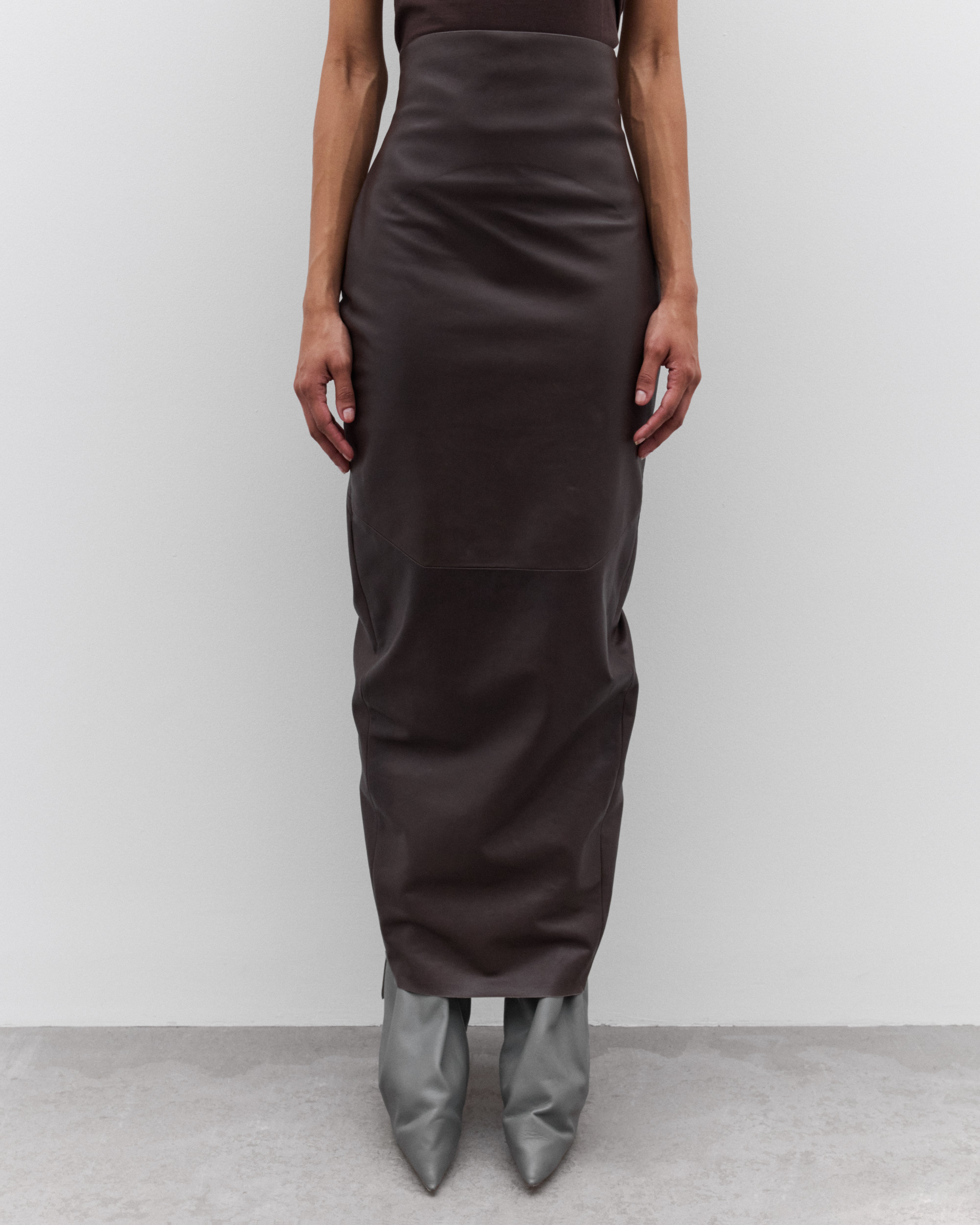 Rick Owens: Women's Dirt Pillar Skirt (Dark Dust) | Dover Street
