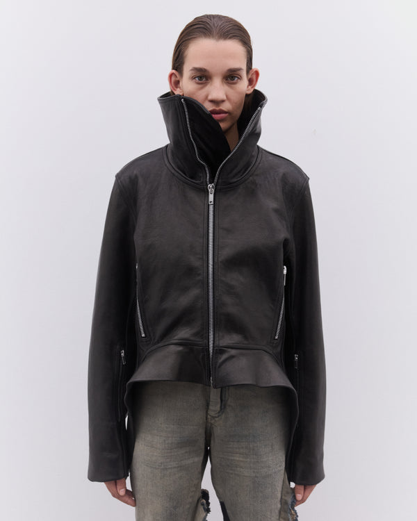 Rick Owens - Women’s Exploder Leather Jacket - (Black)