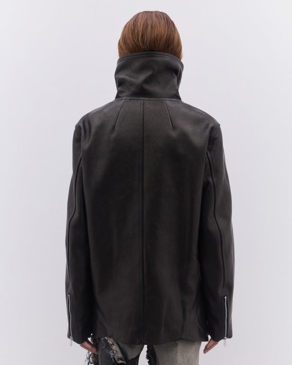 Rick Owens - Women’s Exploder Leather Jacket - (Black)