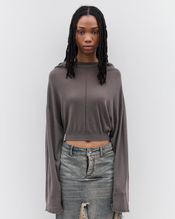 Rick Owens - Women’s Cropped Hooded Tunic - (Dust)