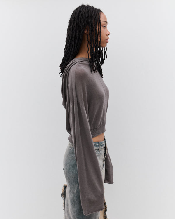 Rick Owens - Women’s Cropped Hooded Tunic - (Dust)
