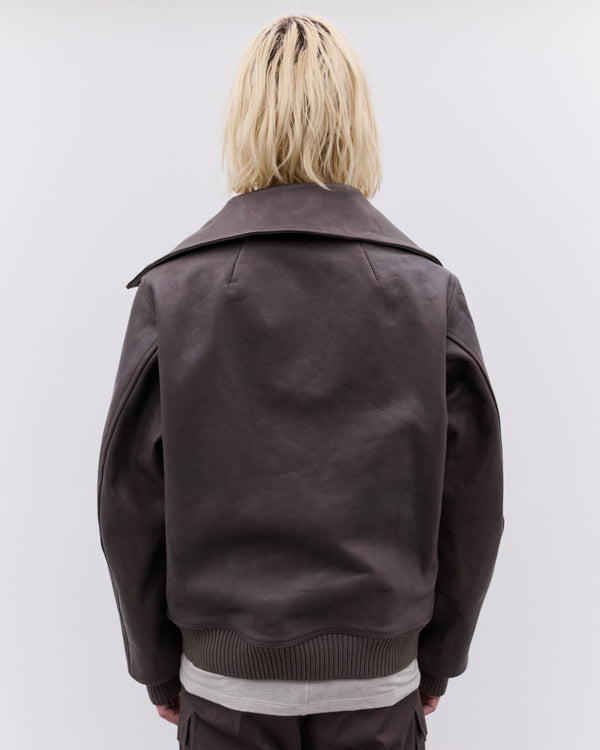 Rick Owens - Men’s Blixa Leather Jacket - (Dark Dust)