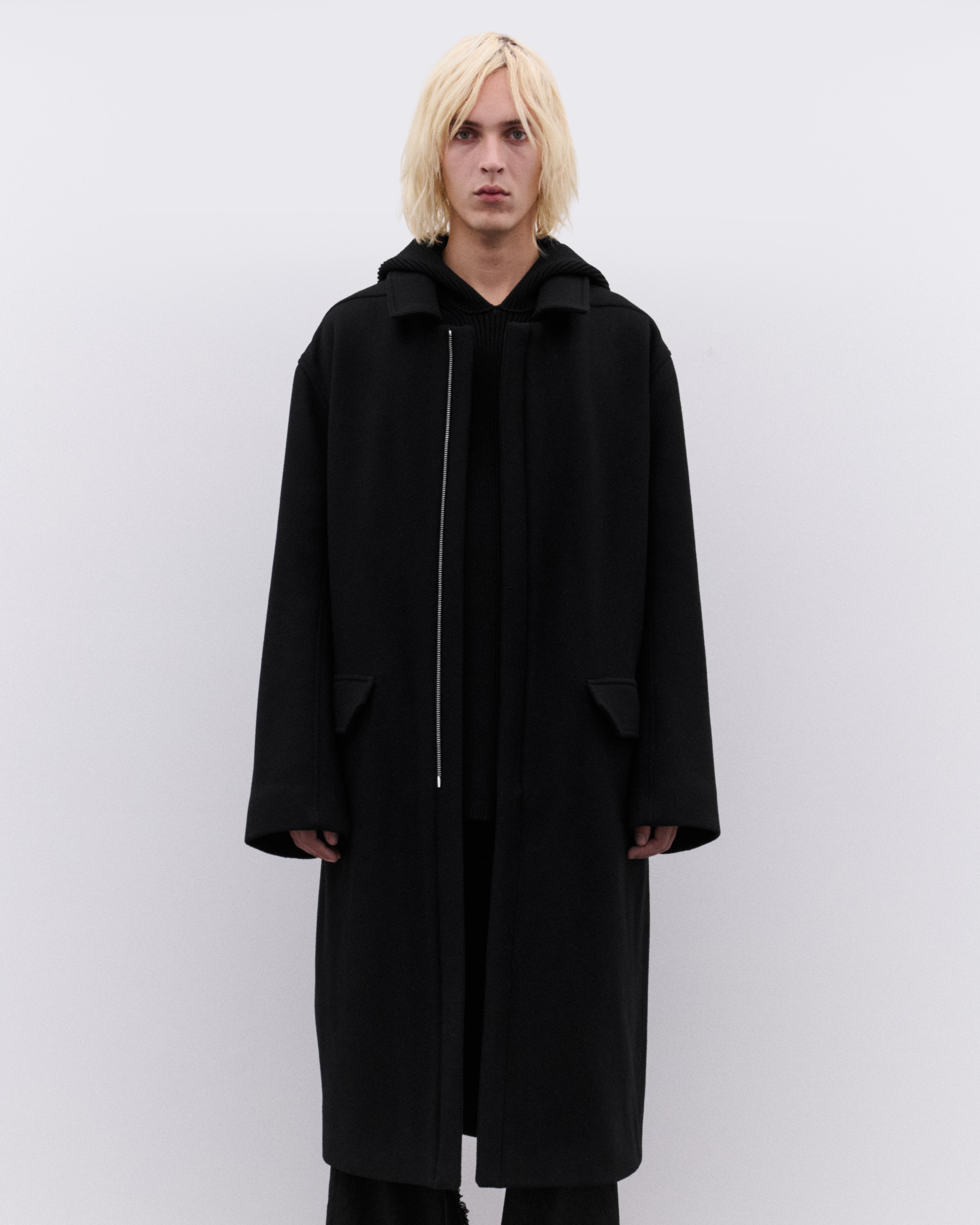 Rick Owens: Men's Jumbo Mac (Black) | DSML E-SHOP