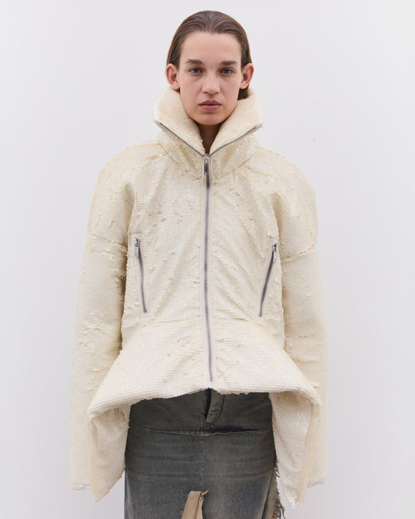 Rick Owens - Women’s Draculimo Embroidered Jacket - (Milk)