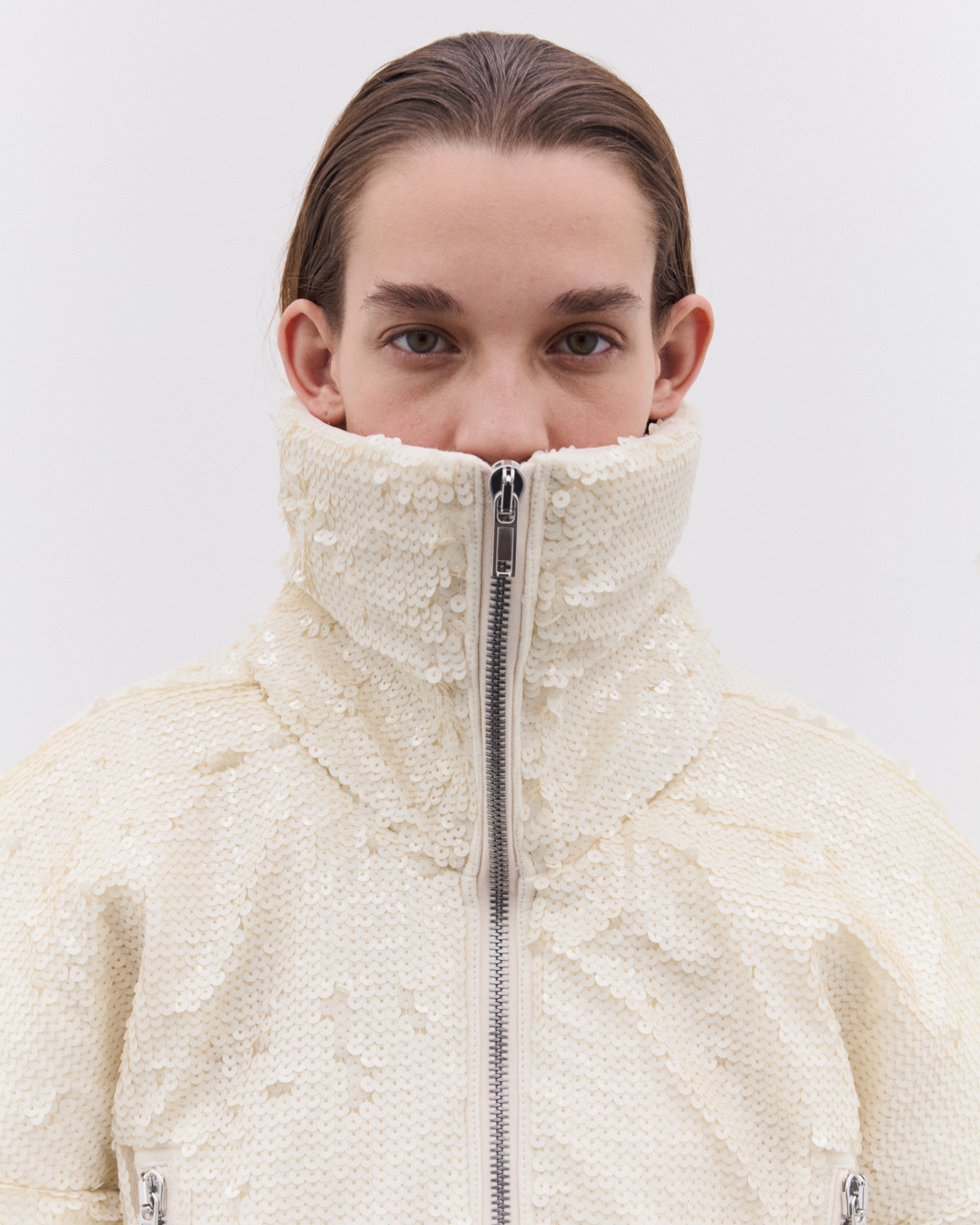 Rick Owens: Women's Draculimo Embroidered Jacket (Milk) | Dover