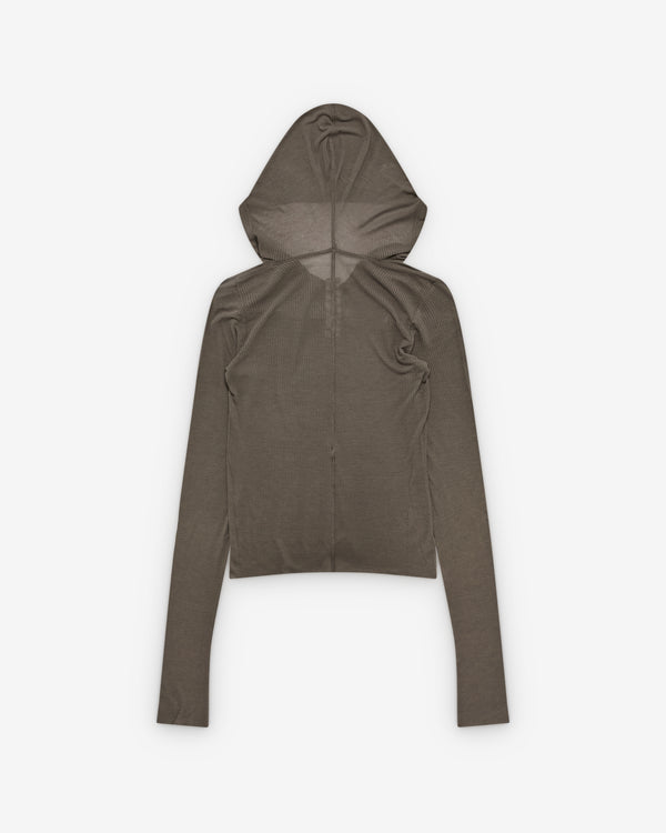 Rick Owens - Women's Knit Cropped Hood T-Shirt - (Dust)