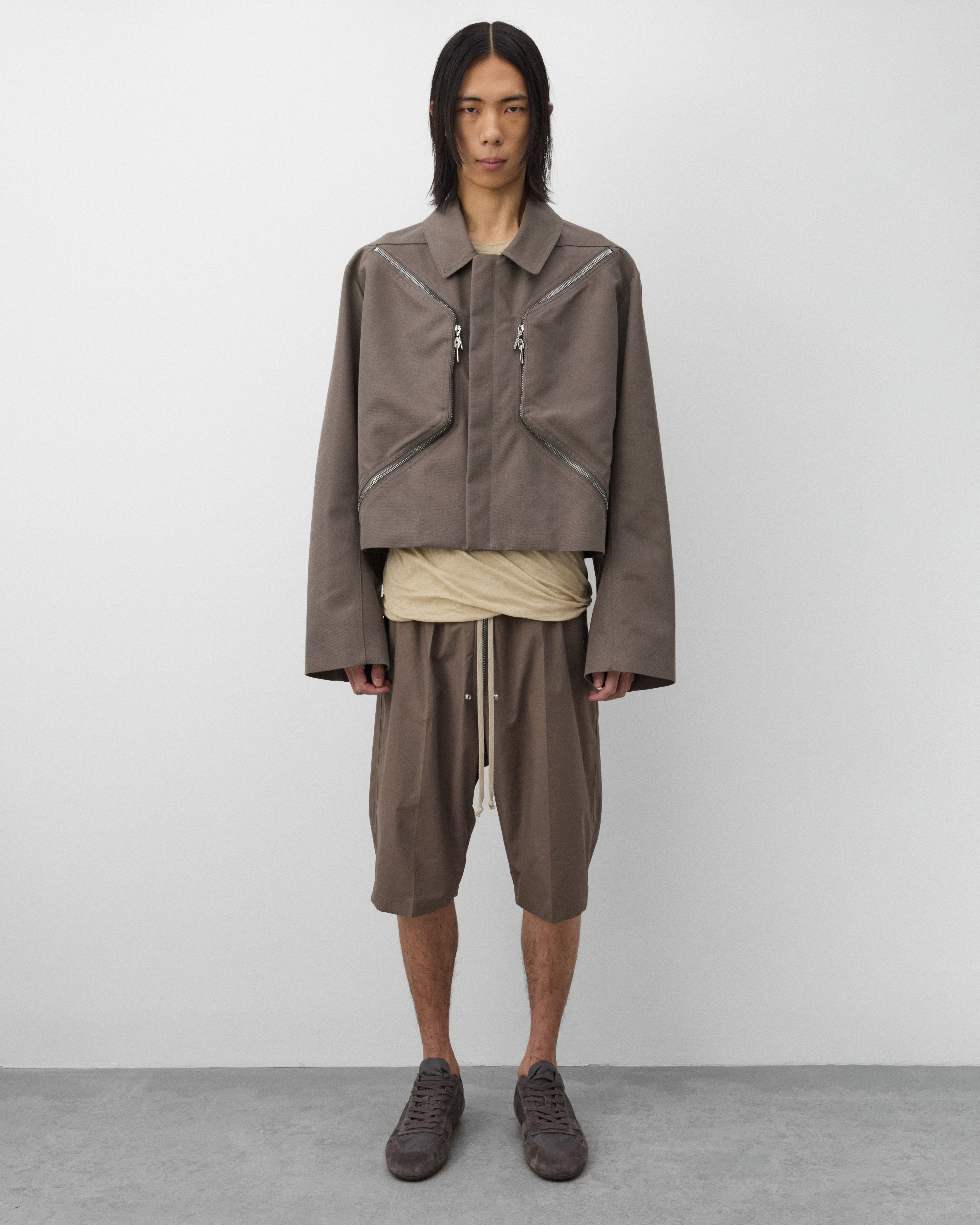 Rick Owens: Men's Heizer Mac Jacket (Grey) | Dover Street Market