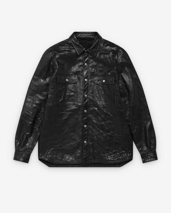 Rick Owens - Men's Leather Outershirt - (Black)