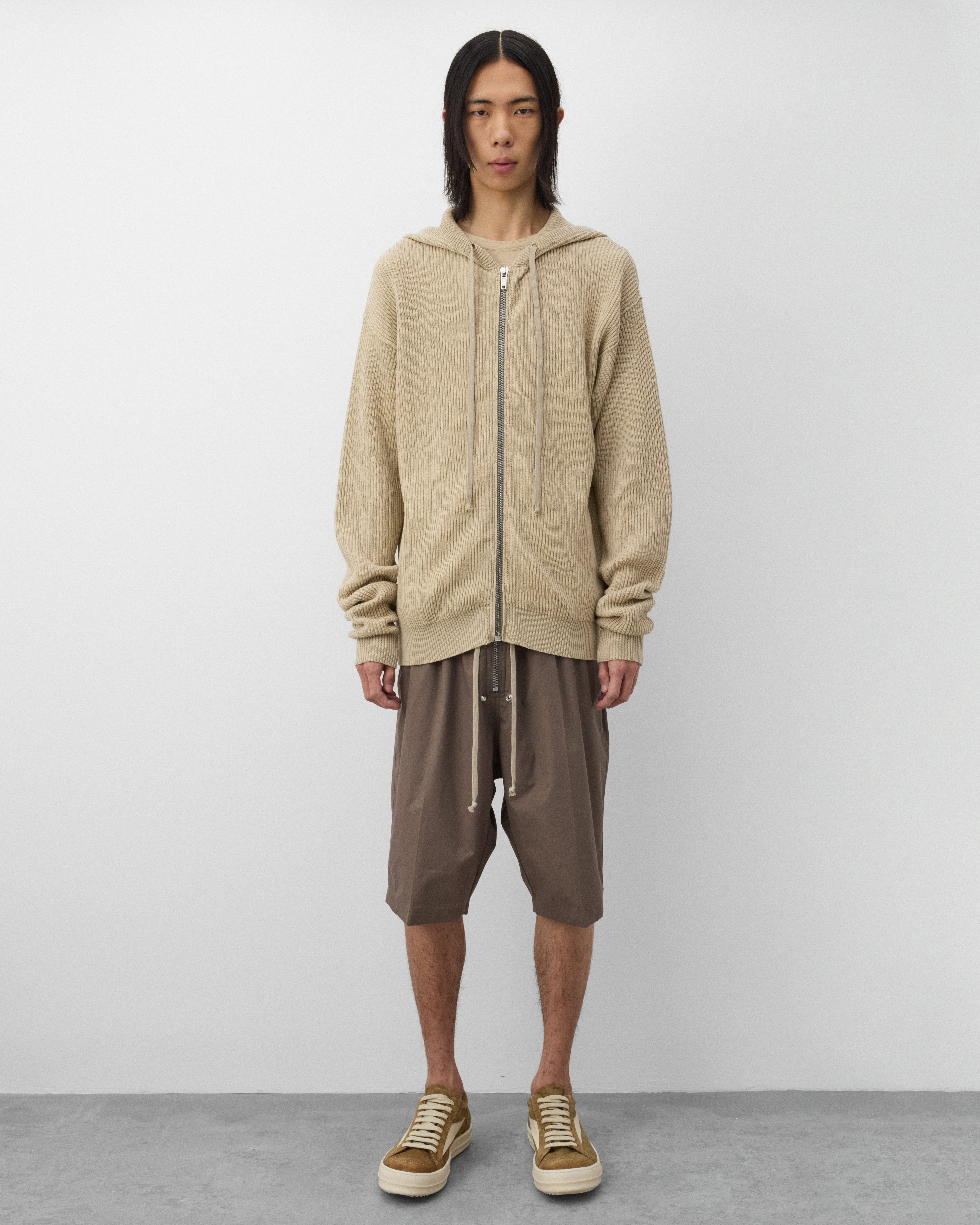 Rick Owens: Men's Zip Knitted Hoodie (DNA) | Dover Street Market