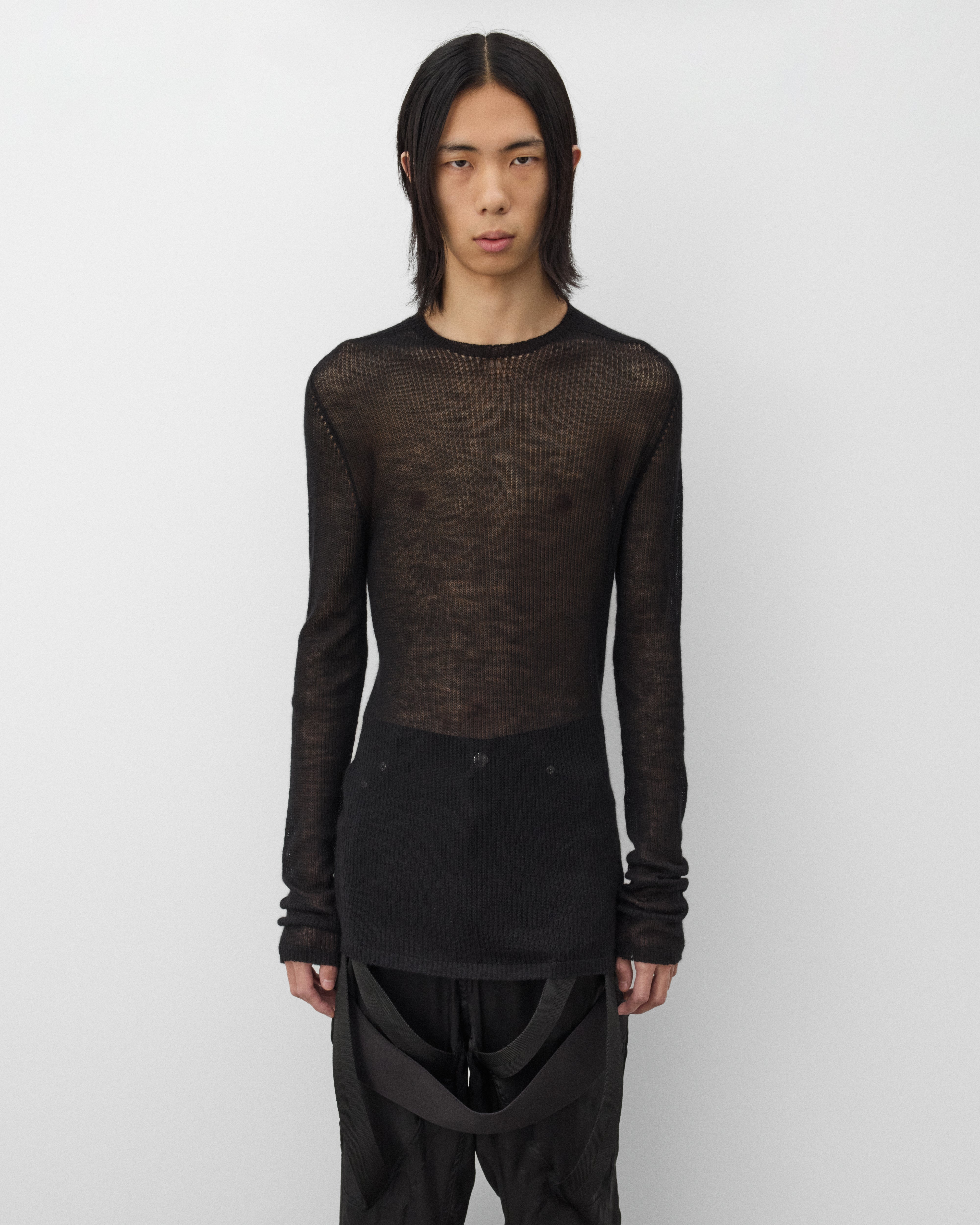 Rick Owens: Men's Knit Dennis Top (Black) | Dover Street Market London Rick Owens: Men's Knit Dennis Top (Black) | Dover Street Market London