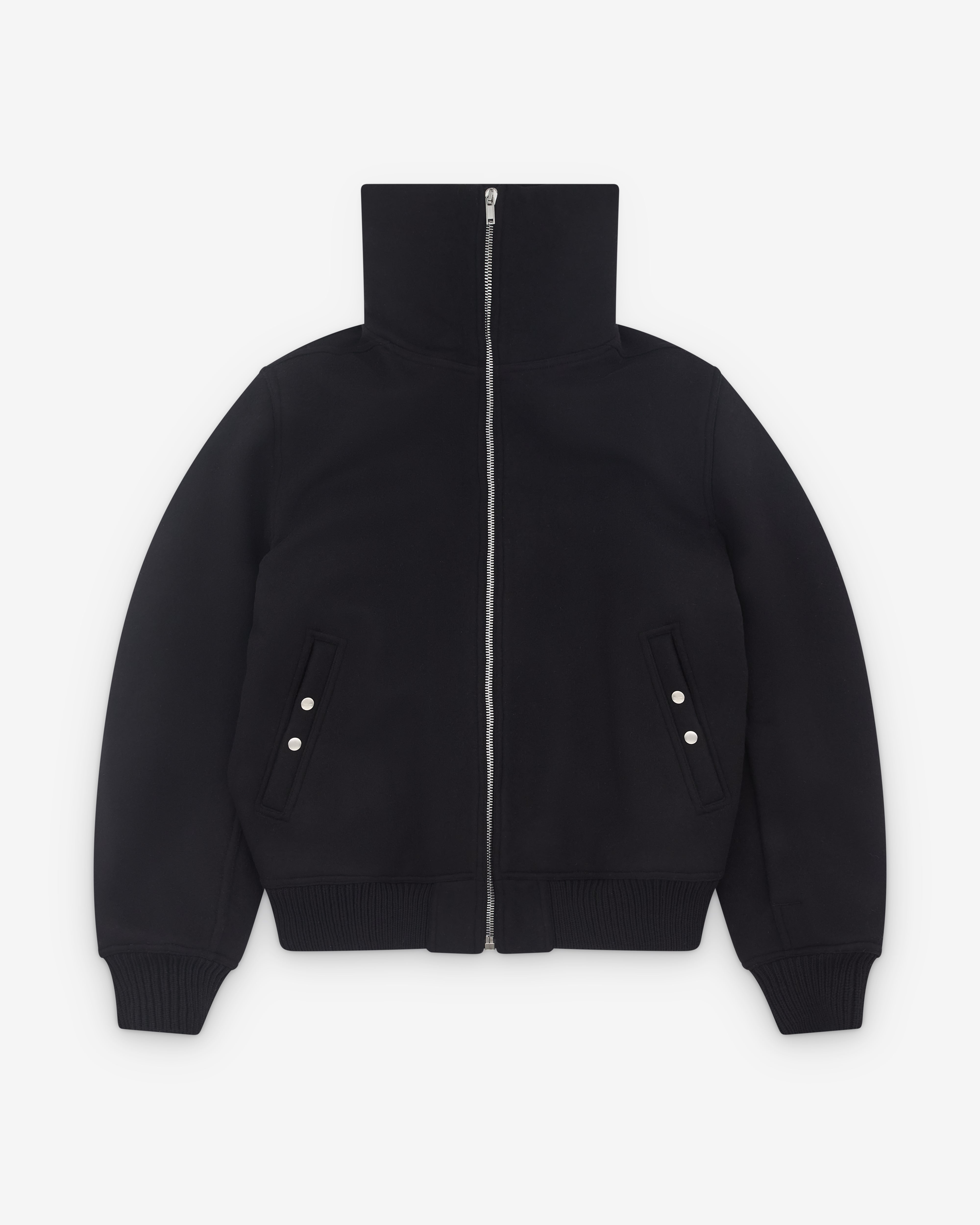 Rick Owens: Men’s Blixa Dracucollar Bomber Jacket (Black) | DSML E-SHOP