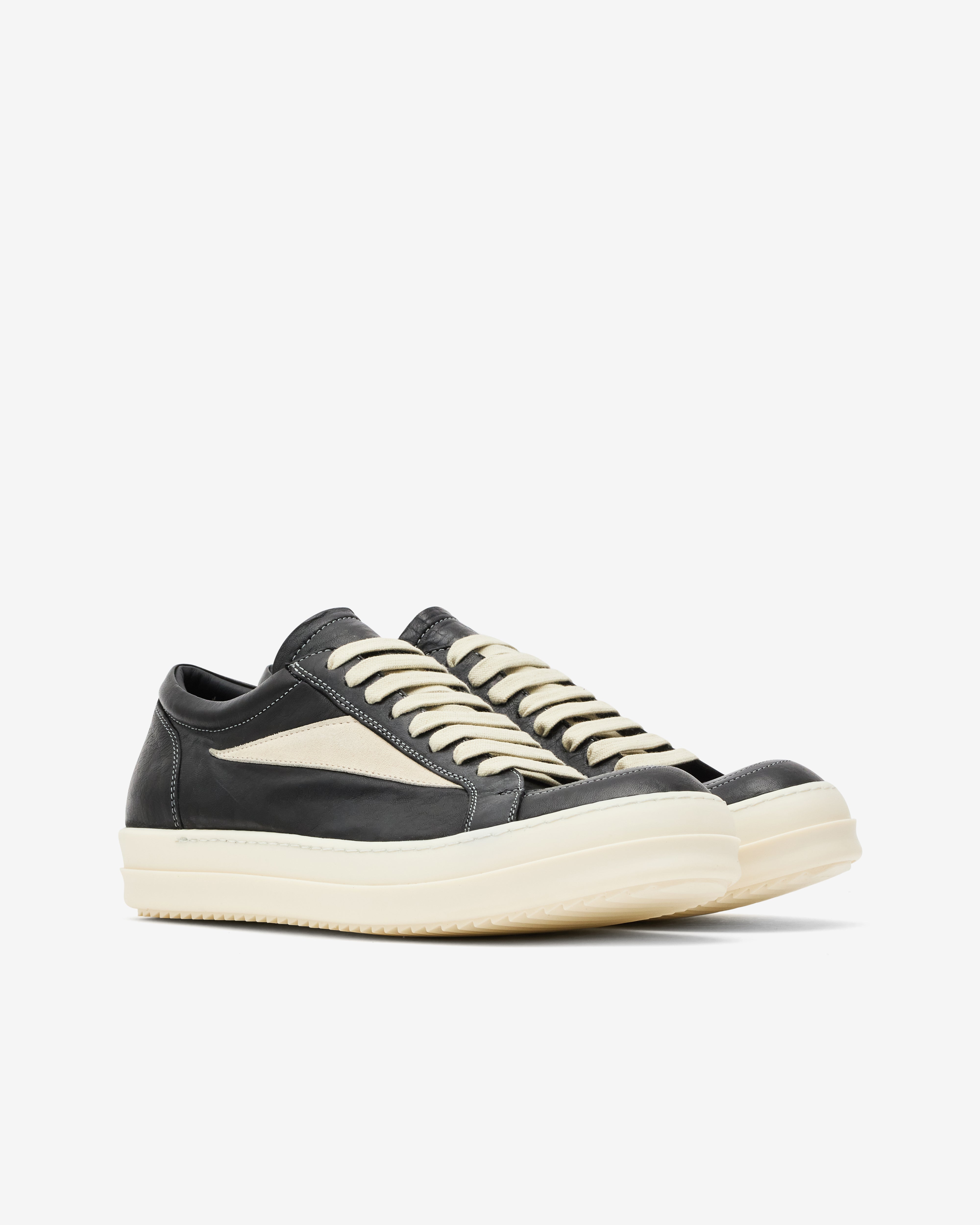 Rick Owens: Men's Vintage Sneaks (Black/White) | Dover Street