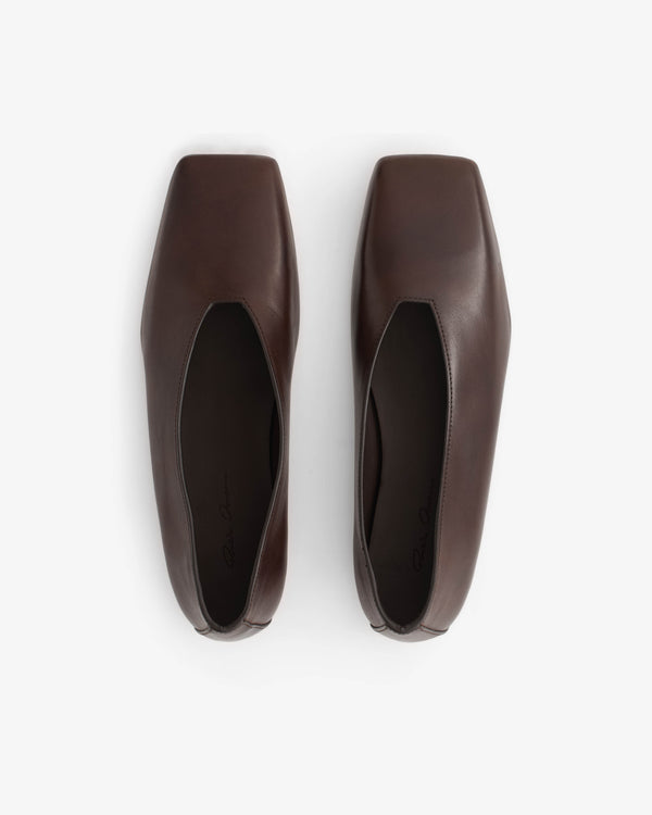 Rick Owens - Women’s Leather Ballet Flats - (Brown)