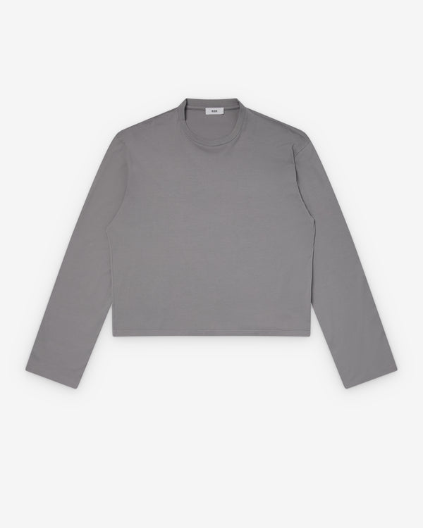 Rier - Men's T-Shirt Round Neck Long Sleeve - (Light Grey)