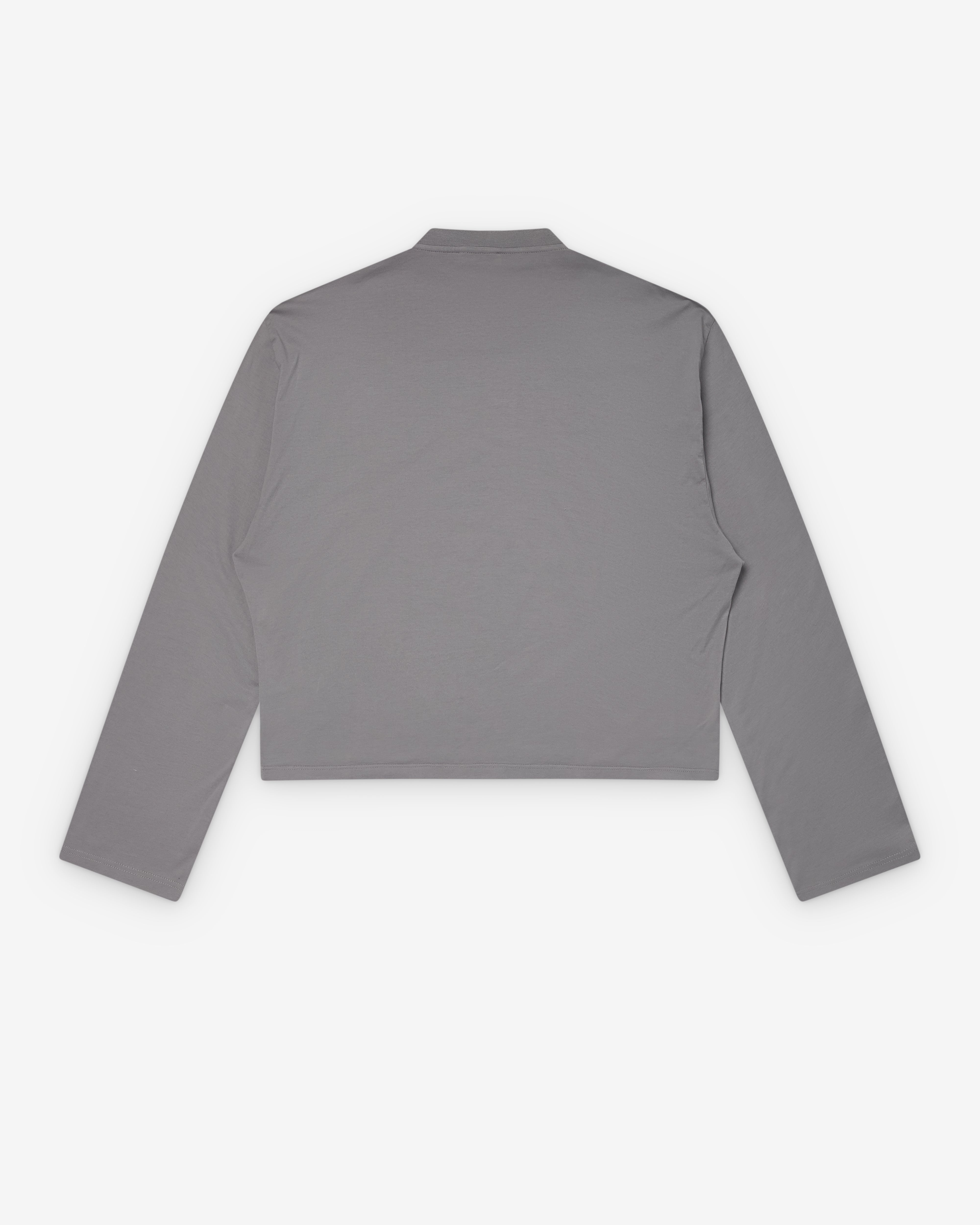 Rier: Men's T-Shirt Round Neck Long Sleeve (Light Grey) | Dover