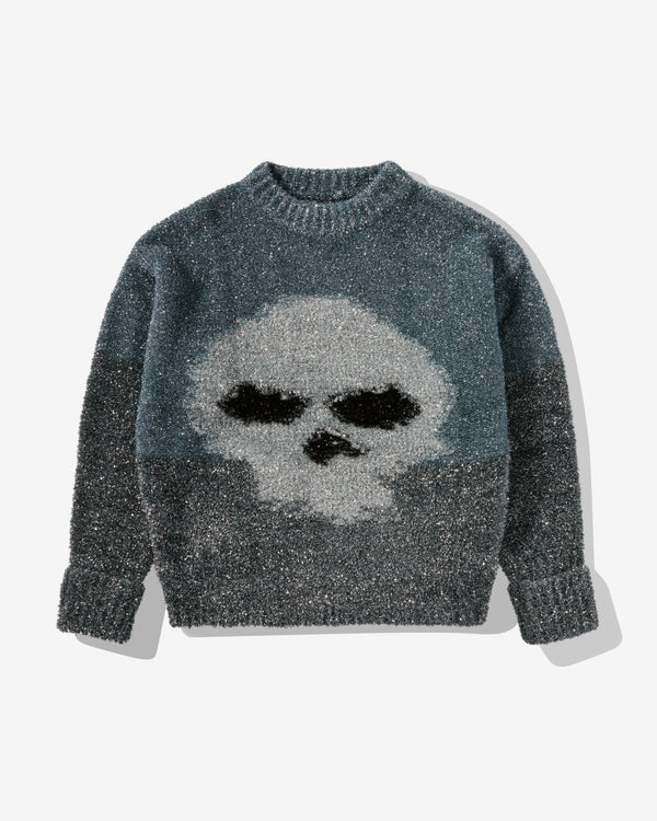 ERL - Glitter Skull Intarsia Sweater - (Silver)