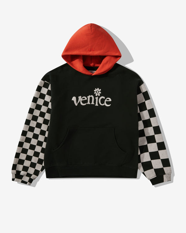 ERL - Men's Venice Checked Sleeve Hoodie - (Black Check)