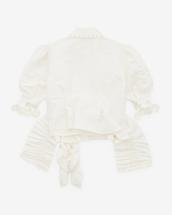 Róisín Pierce - Women’s Iced Crochet And Ivory Blouse - (Ivory)