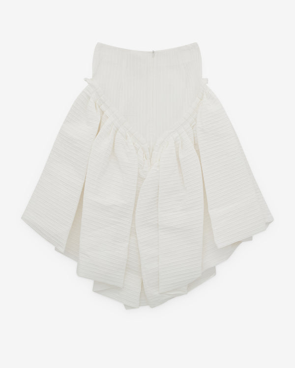 Róisín Pierce - Women’s Ruffle And Pintuck Skirt - (Ivory)
