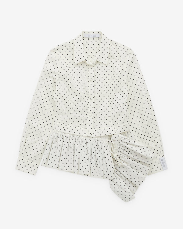 Rokh - Women’s Peplum Floral Shirt - (Polka Dot)