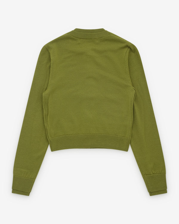 Rokh - Women’s Layered Cardigan - (Olive Green)