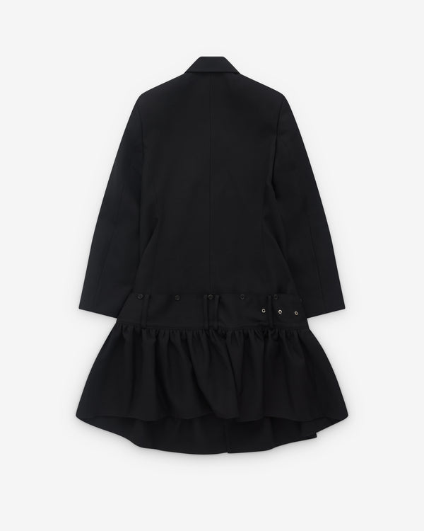 Rokh - Women’s Hem Belted Coat - (Black)