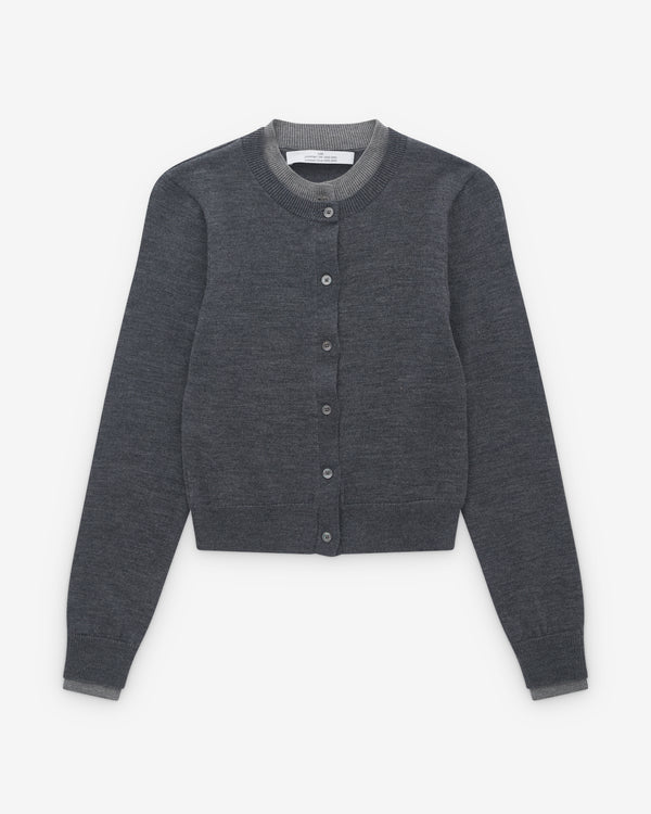 Rokh - Women’s Layered Cardigan - (Grey Melange)