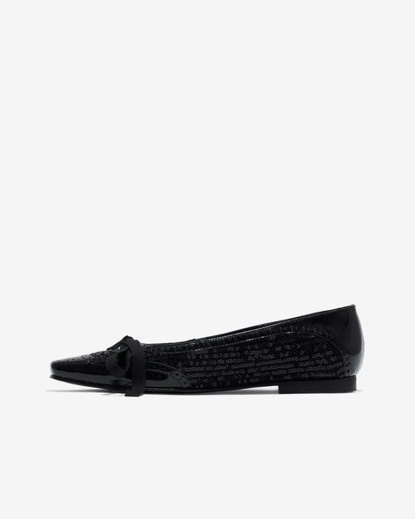 Renaissance Renaissance - Women’s Dame Flat Shoe - (Black Sequin)
