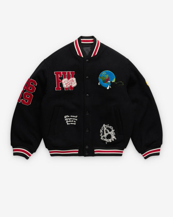 Denim Tears - Men's Reversible Varsity Jacket - (Black)