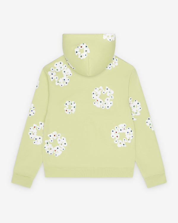 Denim Tears - Men's Rhinestone Wreath Hoodie - (Lime)
