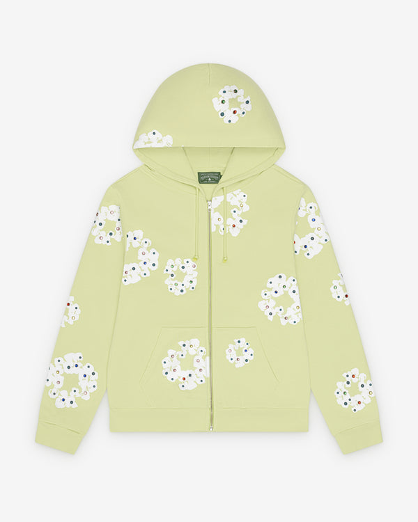 Denim Tears - Men's Rhinestone Wreath Hoodie - (Lime)