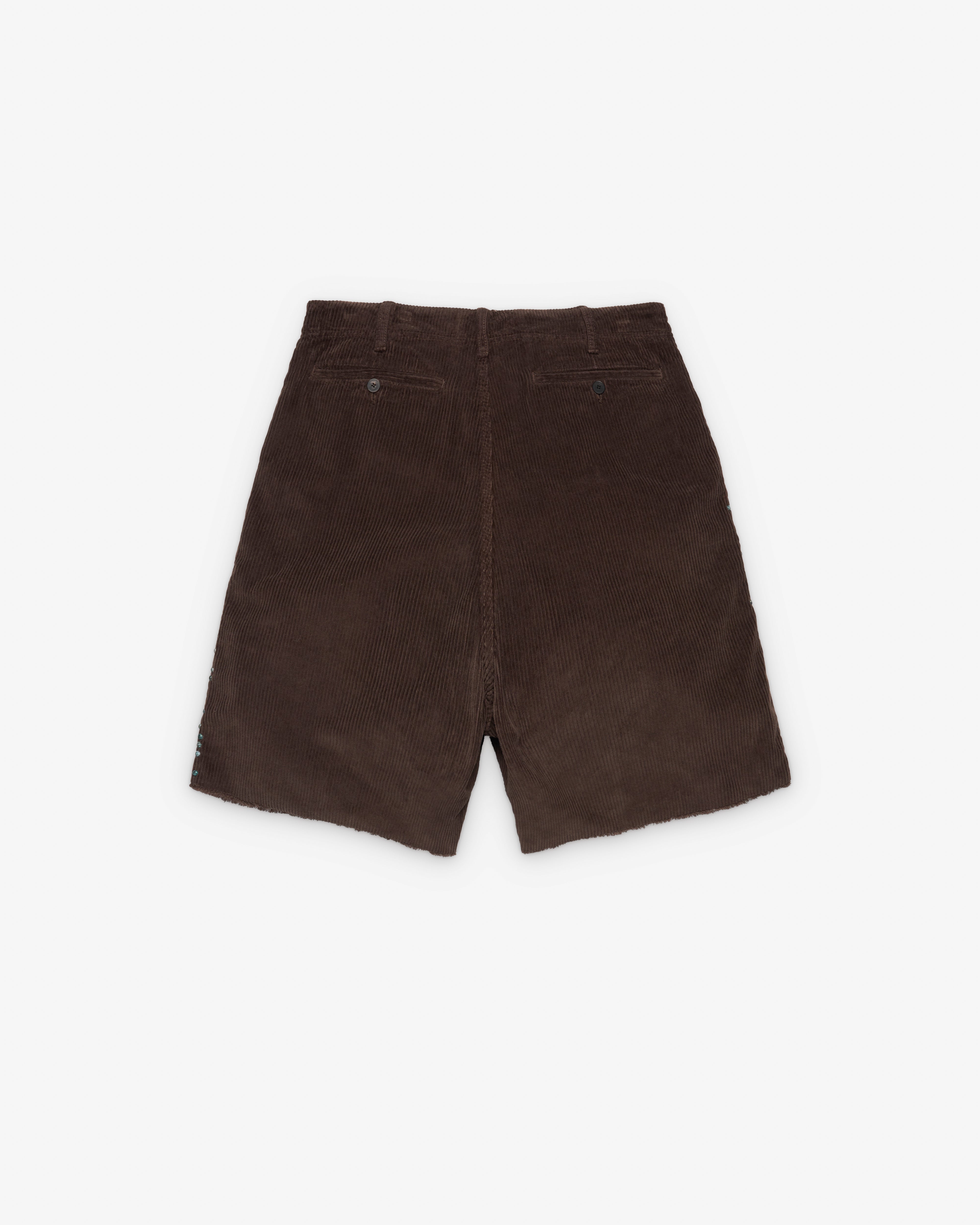 Denim Tears: Men's Peace Corduroy Shorts (Brown)f | Dover Street