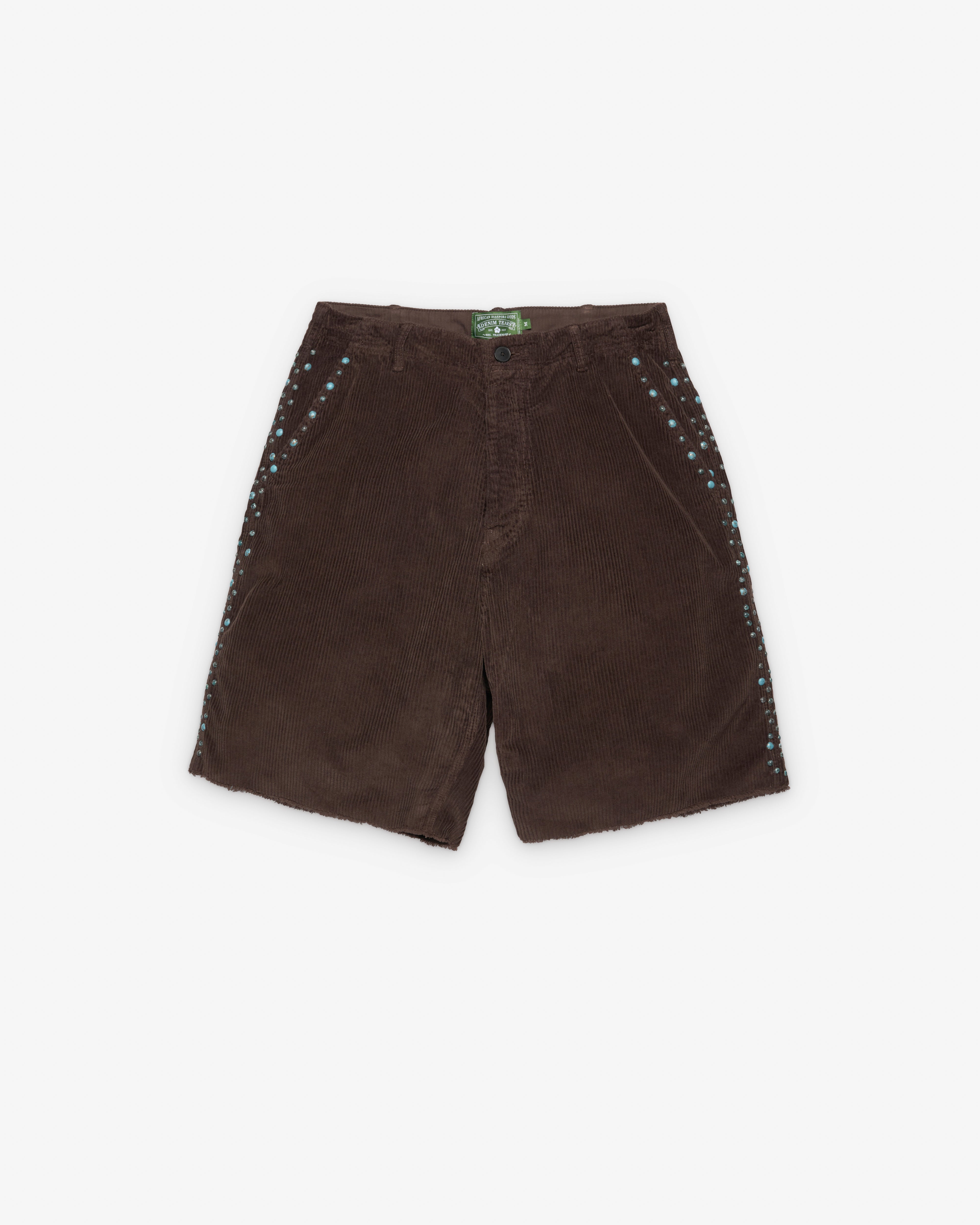 Denim Tears: Men's Peace Corduroy Shorts (Brown)f | Dover Street