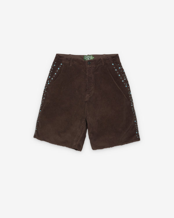 Denim Tears - Men's Peace Corduroy Shorts - (Brown)f