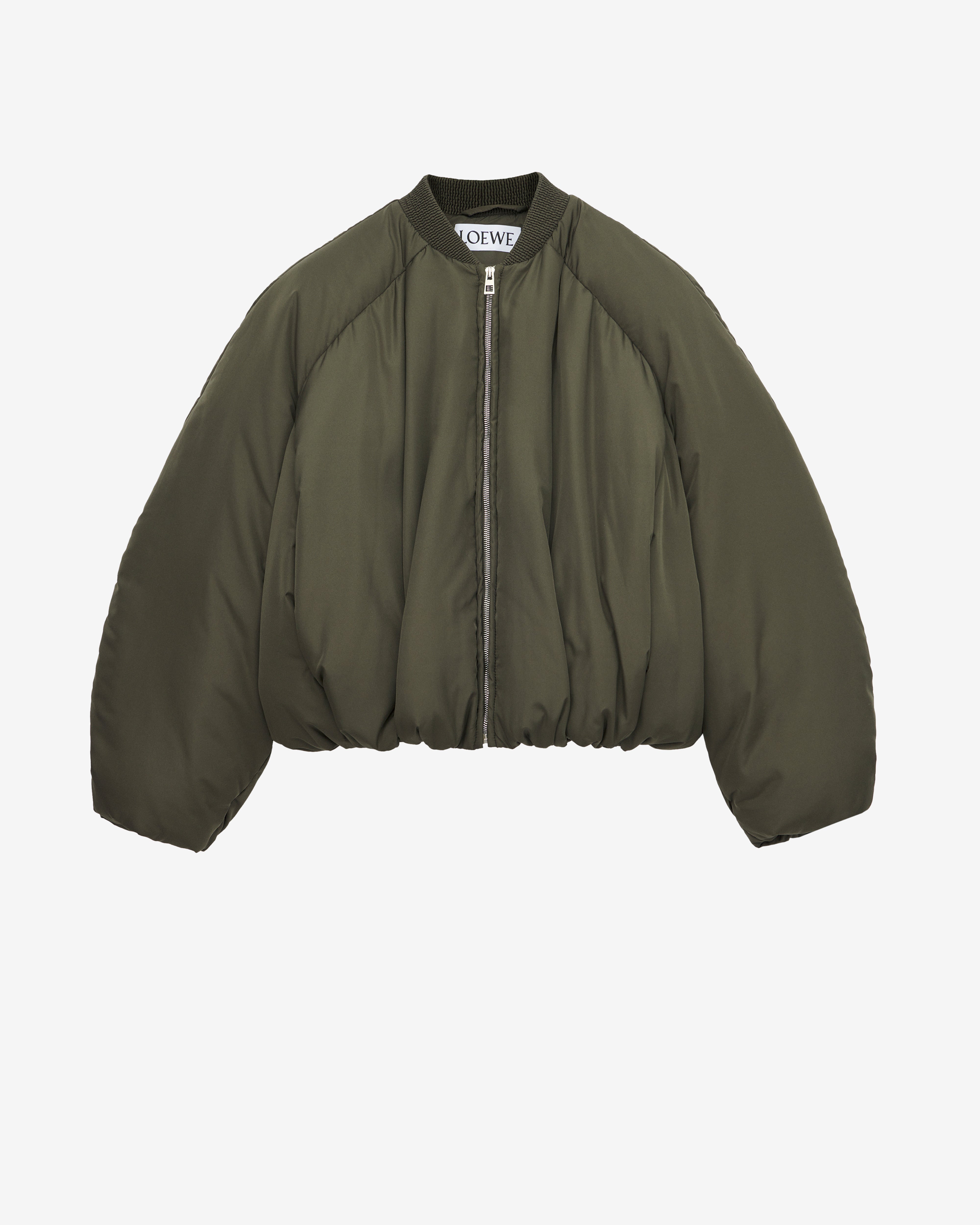 Loewe: Women's Padded Bomber Jacket (Loden Green) | DSML E-SHOP