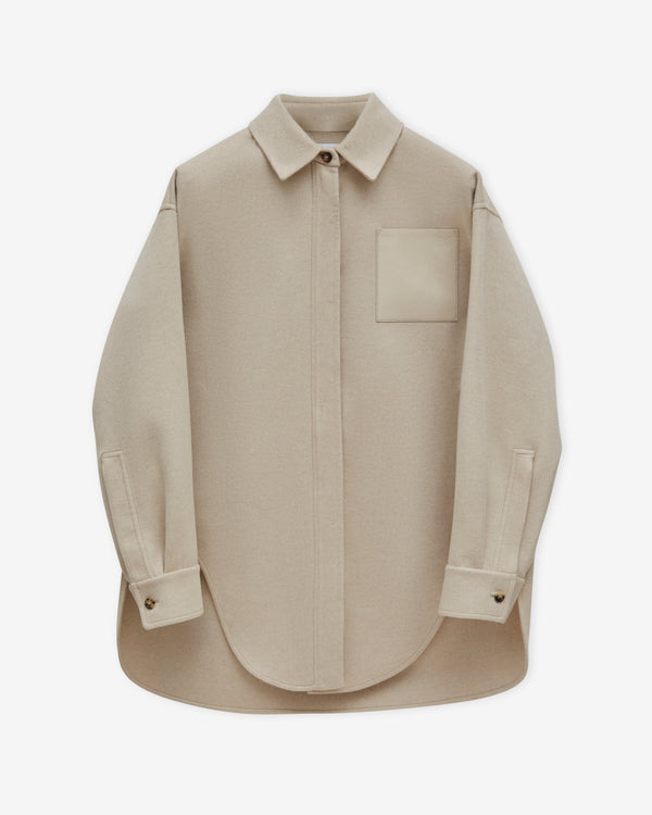 Loewe - Women's Overshirt In Wool And Cashmere - (Light Beige Melange)