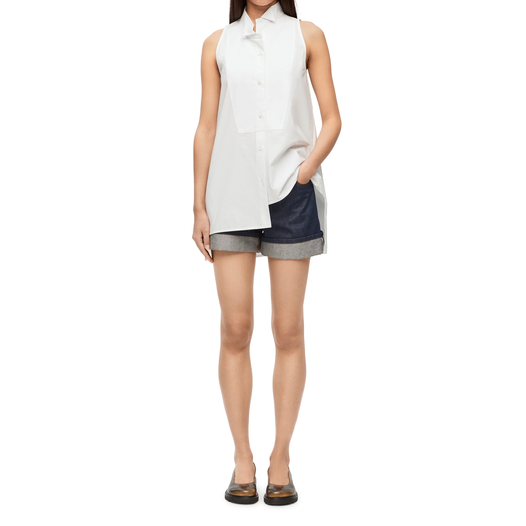Loewe - Women’s Asymmetric Shirt - (White) view 2