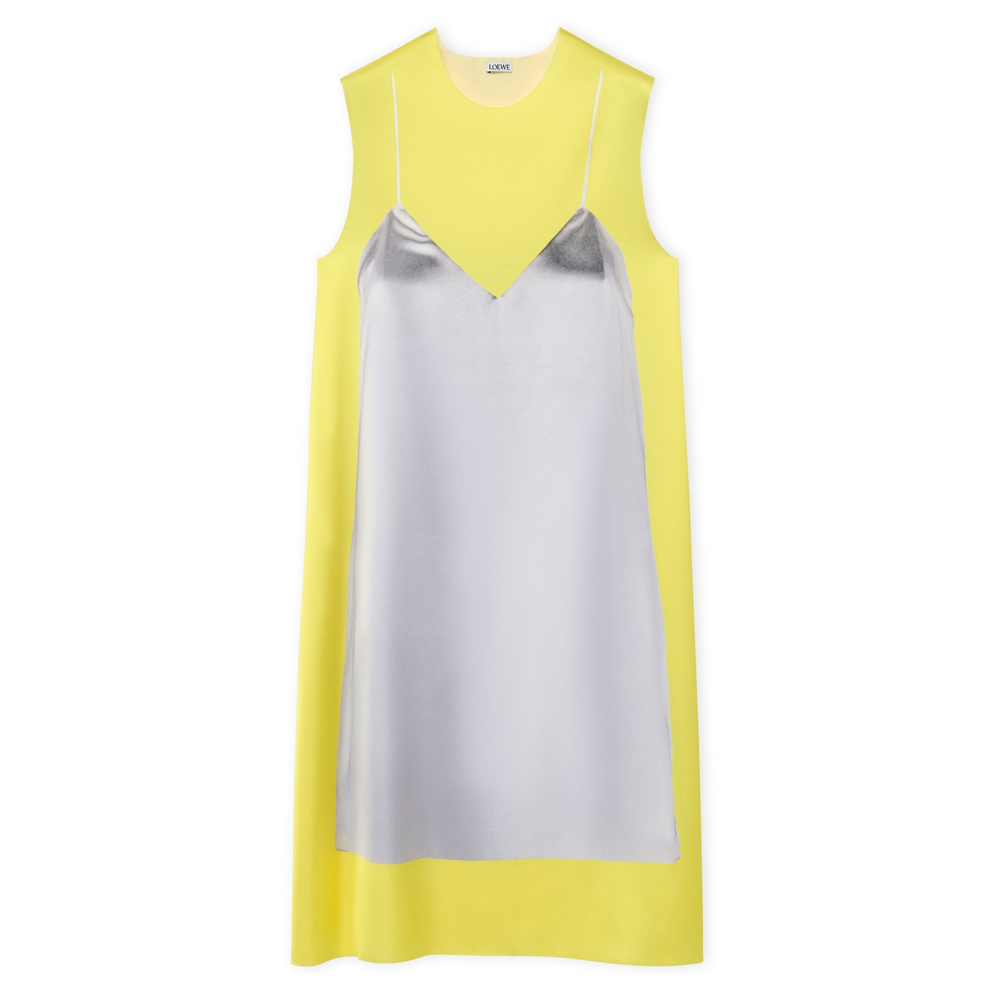 Loewe - Women’s A-Line Dress - (Yellow/Grey) view 1