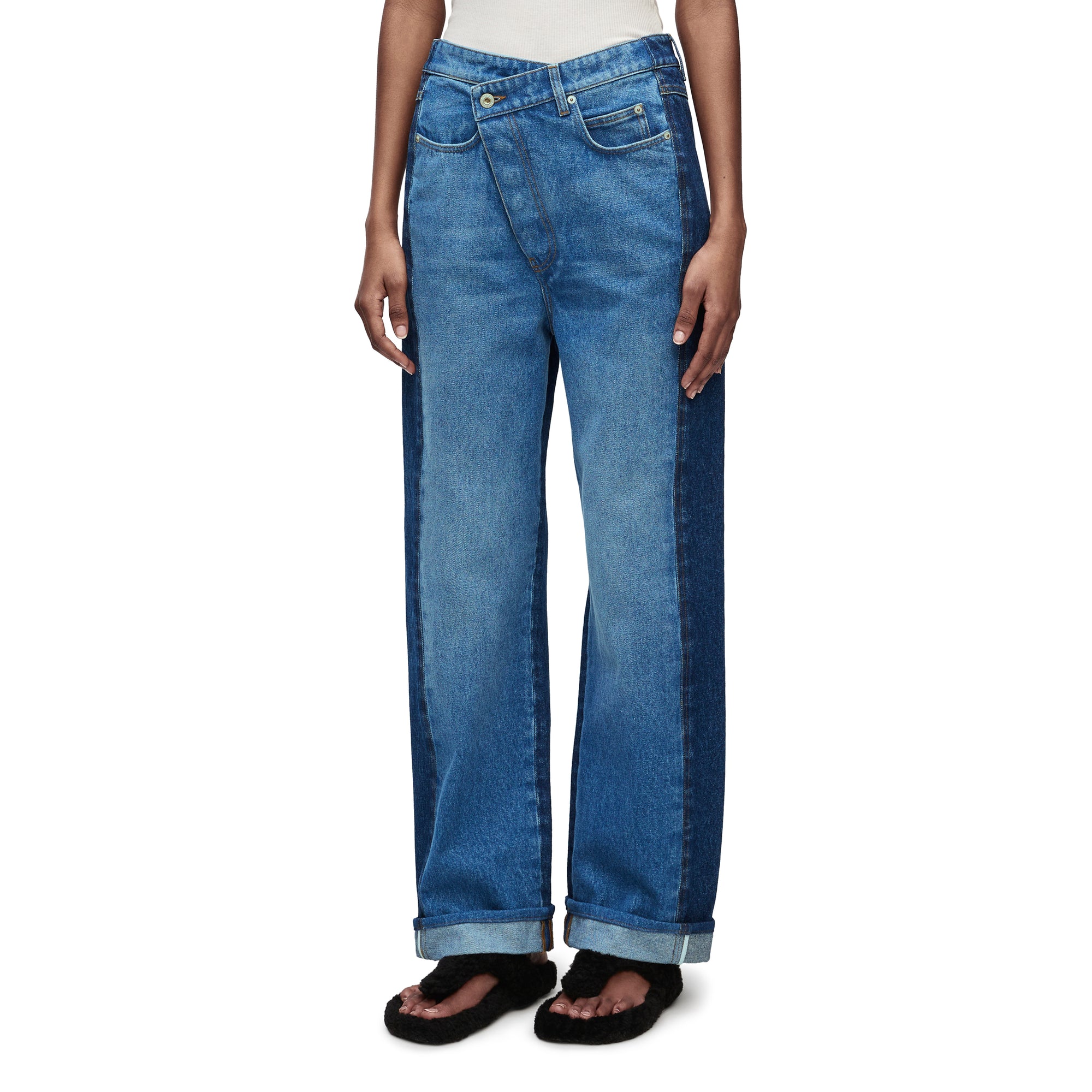 Loewe - Women’s Deconstructed Jeans - (Denim Blue) view 3