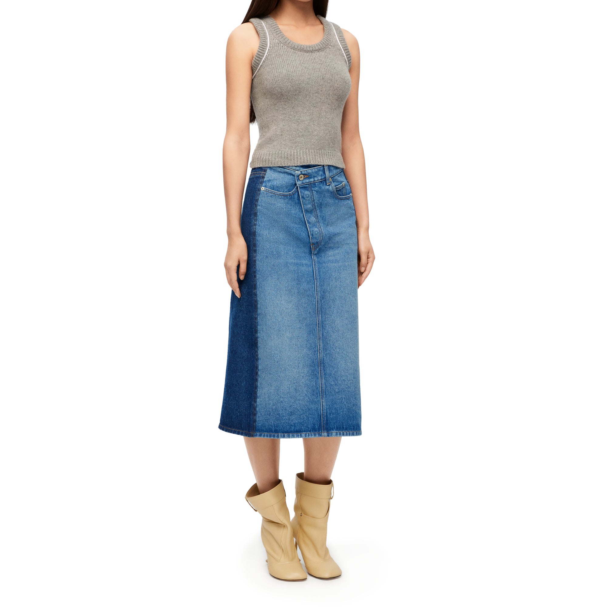 Loewe - Women’s Deconstructed Skirt - (Denim Blue) view 2