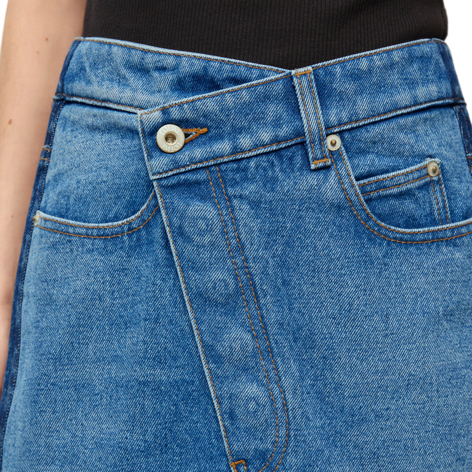Loewe - Women’s Deconstructed Skirt - (Denim Blue) view 5