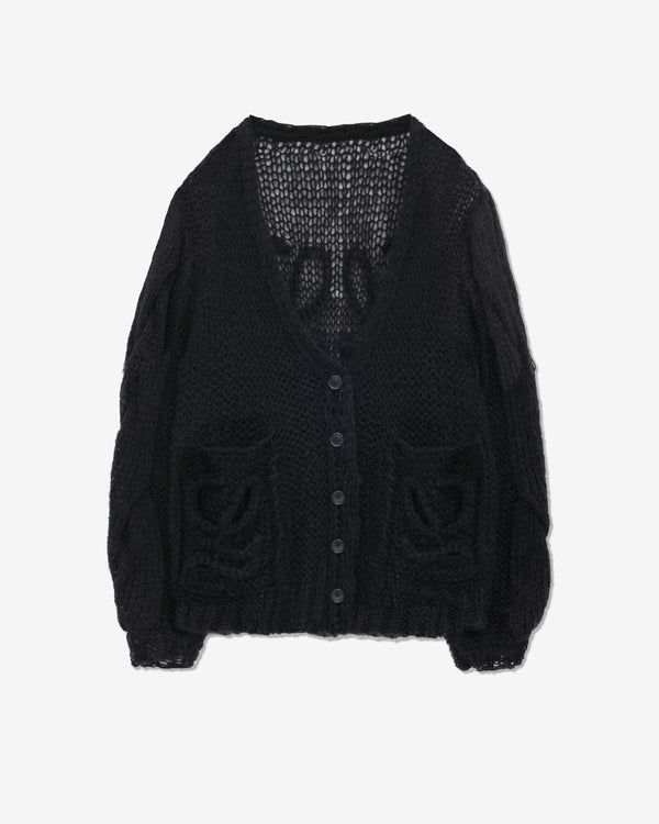 Loewe - Women's Anagram Cardigan In Mohair Blend - (Black)