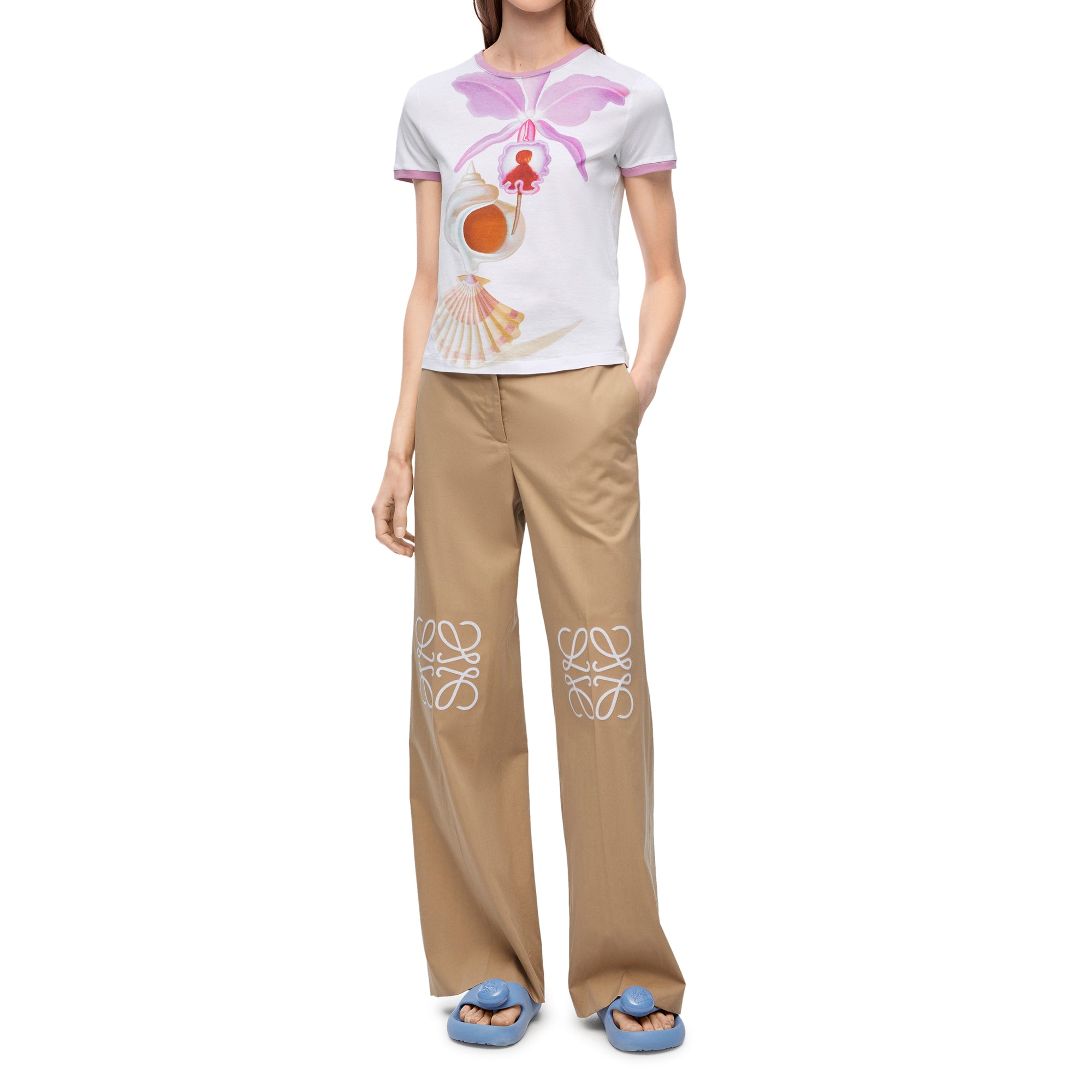 Loewe - Women’s Slim Fit T-Shirt - (White/Multicolour) view 2