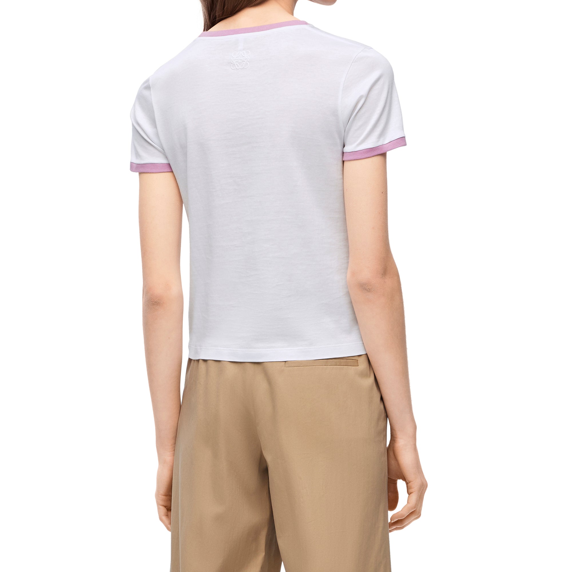 Loewe - Women’s Slim Fit T-Shirt - (White/Multicolour) view 4
