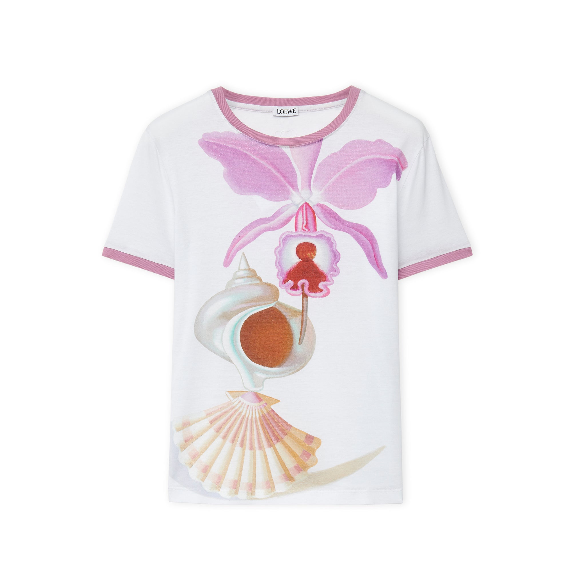 Loewe - Women’s Slim Fit T-Shirt - (White/Multicolour) view 1