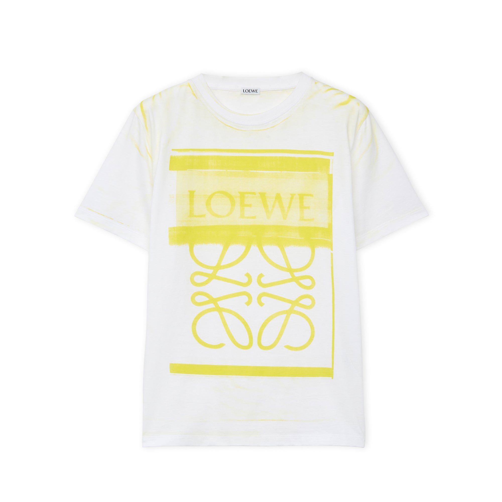 Loewe - Women’s Regular Fit T-Shirt - (White/Yellow) view 1