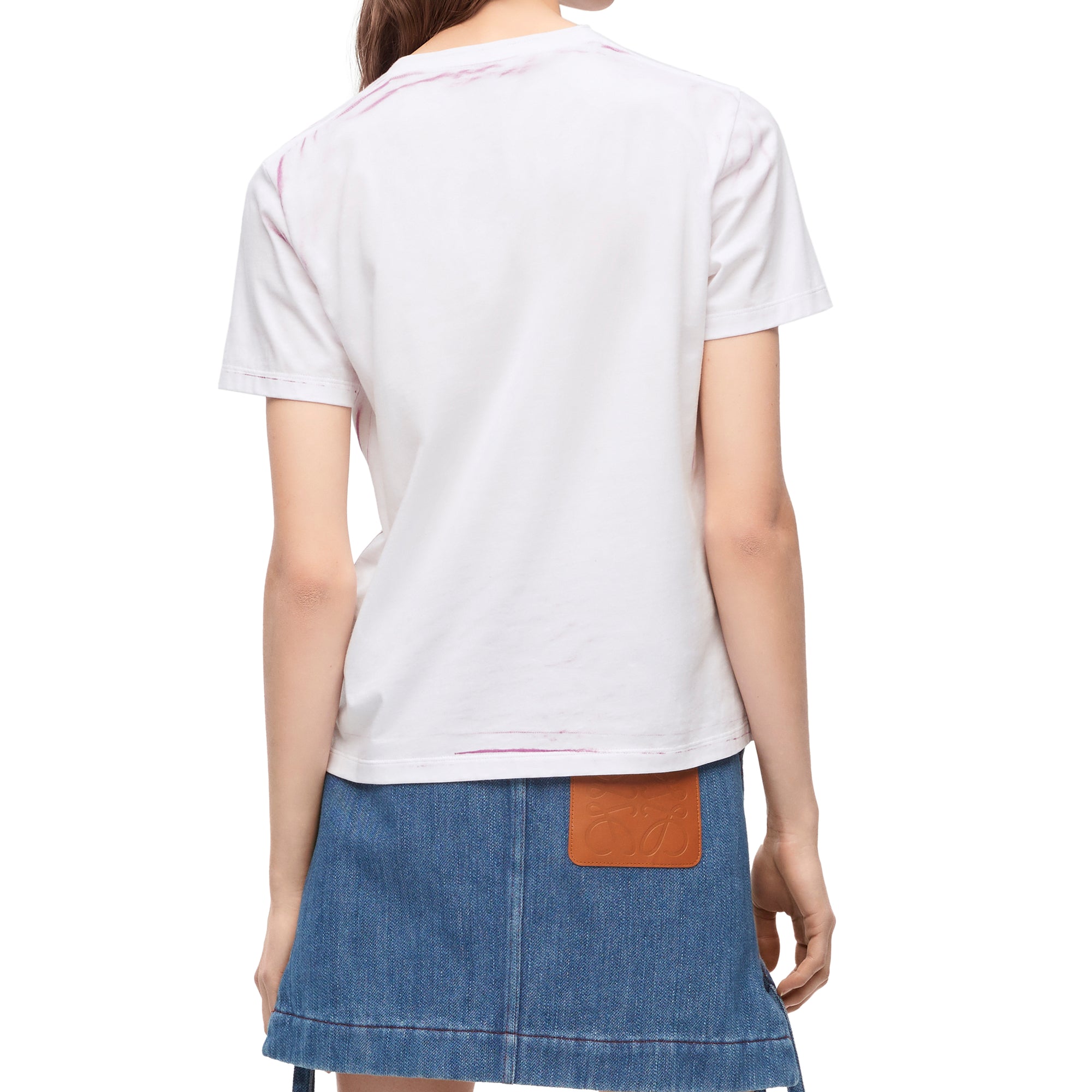 Loewe - Women’s Regular Fit T-Shirt - (White/Pink) view 4